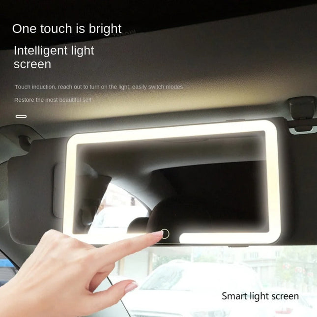 Car Visor Mirror, Sun Visor Mirror with LED Touch Screen