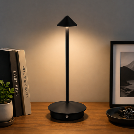Table Lamps for Bedroom, Rechargeable LED Bedside Lamp for Patio and Indoor Use