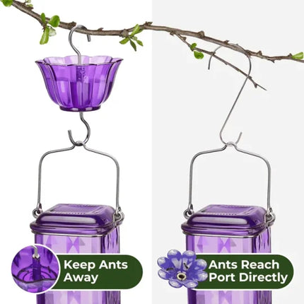 Hummingbird Feeder 24 oz, Hanging Bird Feeder with 6 Flower Feeding Ports – image 5