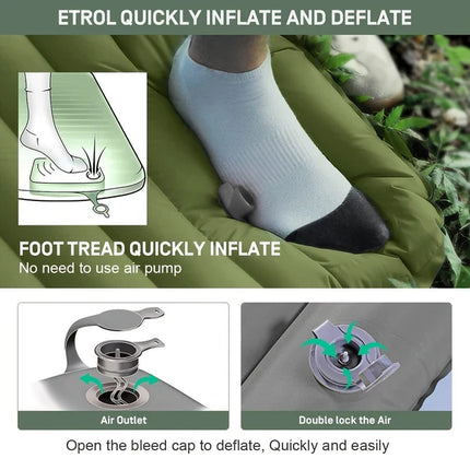 Camping Air Mattress with Integrated Foot Pump, Inflatable Camping Mattress and Portable Mattress for Outdoor – image 5