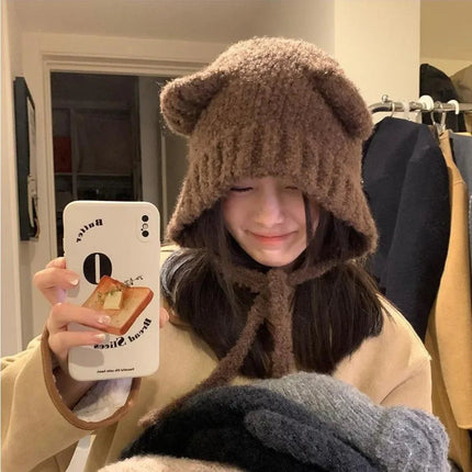 Womens Winter Hat with Bear Ears – image 1