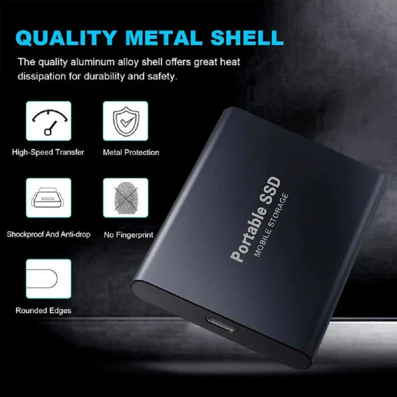 Tuzwa Portable SSD – Compact External Solid State Drive for File Storage, Data Transfer, Backup & Everyday Portable Storage