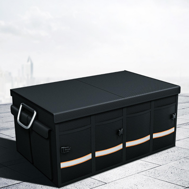 Car Trunk Organizer with Adjustable Dividers, Collapsible Trunk Organizer