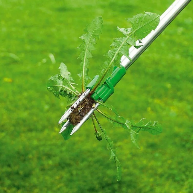 Weed Puller Tool, Stand Up Weed Puller with Foot Pedal, Long Handle Weeding Tool with 3 Steel Claws