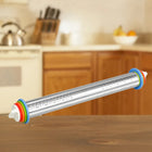 Adjustable Rolling Pin with Thickness Rings, Stainless Steel Rolling Pin for Baking, Dough Roller for Pizza and Fondant