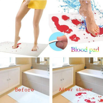 Bath Mat Color Changing, Blood Bath Mat Turns Red with Water