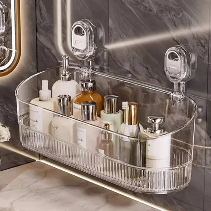 Bathroom Shelf No Drill, Suction Cup Shower Caddy for Bottles, Wall Mounted Shower Shelf, Bathroom Accessories