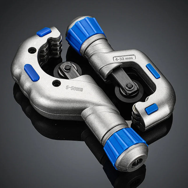 Heavy Duty Pipe Cutter, Adjustable Tubing Cutter with Rotating Mechanism, Manual Pipe Cutting Tool for Round Tubing