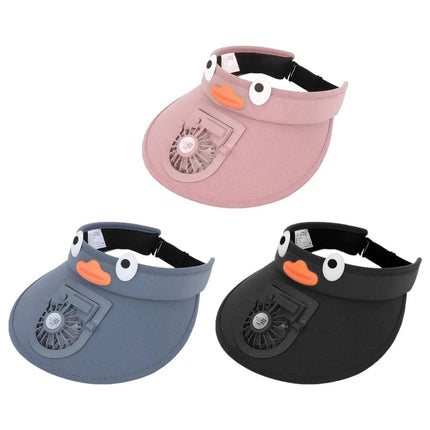 Sun Visor Hat with Cooling Fan for Kids, Rechargeable Fan Hats – image 4