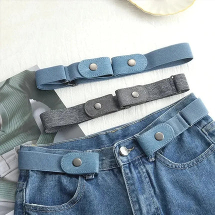 Elastic Stretch Belt, No Buckle Belt for Jeans and Pants