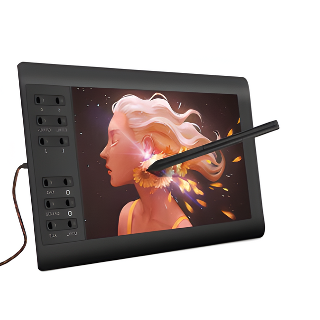 Drawing Tablet with Pressure Sensitive Pen, Graphic Tablet Drawing Pad, Digital Art Tablet for Animation and Photoshop