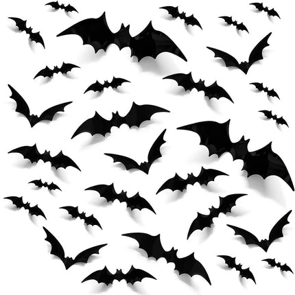 3D Bat Wall Stickers for Halloween Decorations Indoor and Outdoor