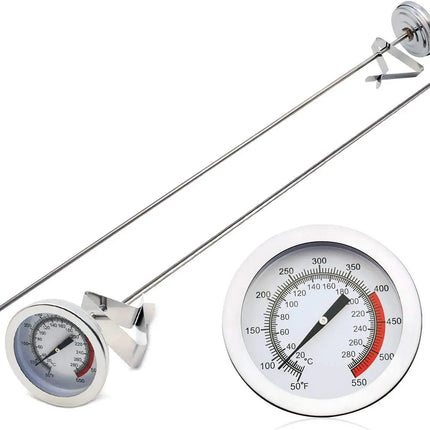 Candy Thermometer with 15.7 In Probe, Stainless Steel Deep Fry Thermometer for Oil
