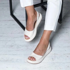 Summer Sandals with Molded Footbed, Comfort Sandals with Open Toe and Low Heel, Casual Slip On Shoes
