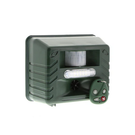 Bird Deterrent Device for Woodpeckers, Solar Bird Repeller with Flashing Light and Sonic Alarm
