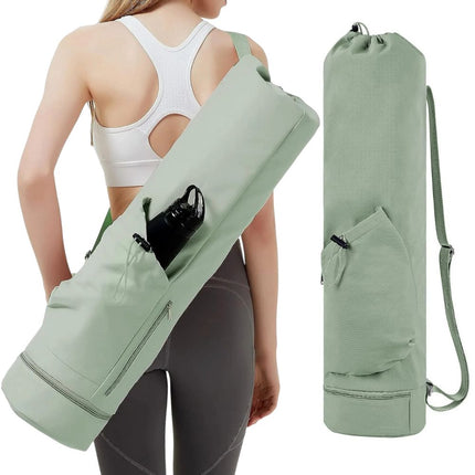 Yoga Mat Bag with Wet Storage Section, Yoga Mat Carrier Bag with Adjustable Shoulder Strap, Yoga Bag for Pilates and Gym