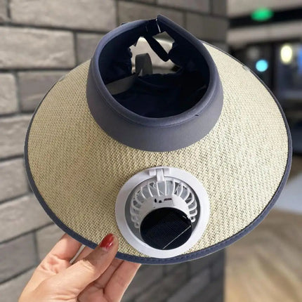 Sun Hat with Fan, Wide Brim Cooling Hat with Solar Powered Fan – image 8