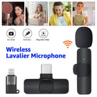 Wireless Lavalier Microphone with USB C Receiver, Clip On Lapel Mic, Phone Microphone for Recording Video
