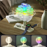 Tuzwa Spiral LED Table Lamp – Warm White & RGB Ambient Bedside Light, Modern Tree Design, USB Powered