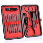 Professional Manicure Set with Travel Case 15 Piece, Pedicure Kit with Nail Clippers, Nail File and Callus Remover