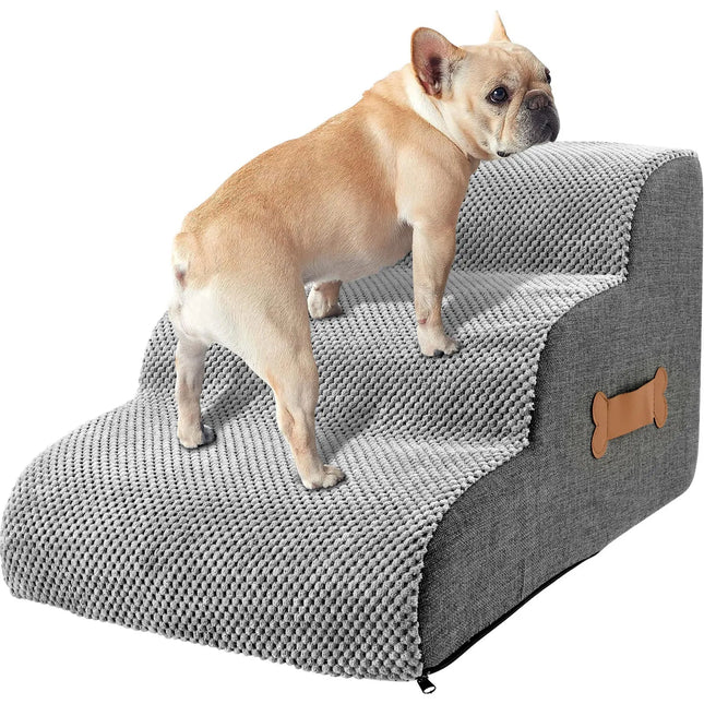 Small Dog Stairs, Foam Dog Stairs for Sofa, Pet Stairs for Bed, Dog Steps for Bed and Older Pets