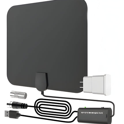 Indoor TV Antenna, Digital TV Antenna with Signal Booster, Amplified Digital Antenna with 10 ft Coax Cable