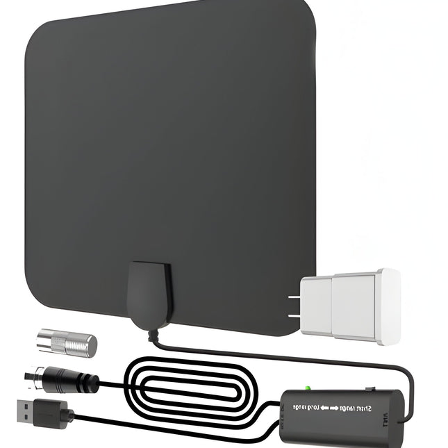 Indoor TV Antenna, Digital TV Antenna with Signal Booster, Amplified Digital Antenna with 10 ft Coax Cable