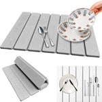 Tuzwa Diatomite Dish Drying Mat – Super Absorbent Quick-Dry Kitchen Counter Mat for Dishes, Cups & Glassware