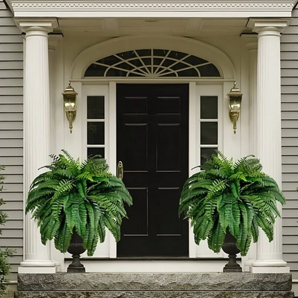 Fake Plants and Fake Fern, Artificial Plants for Indoors, UV Resistant Artificial Boston Fern and Faux Fern in 3 Sizes