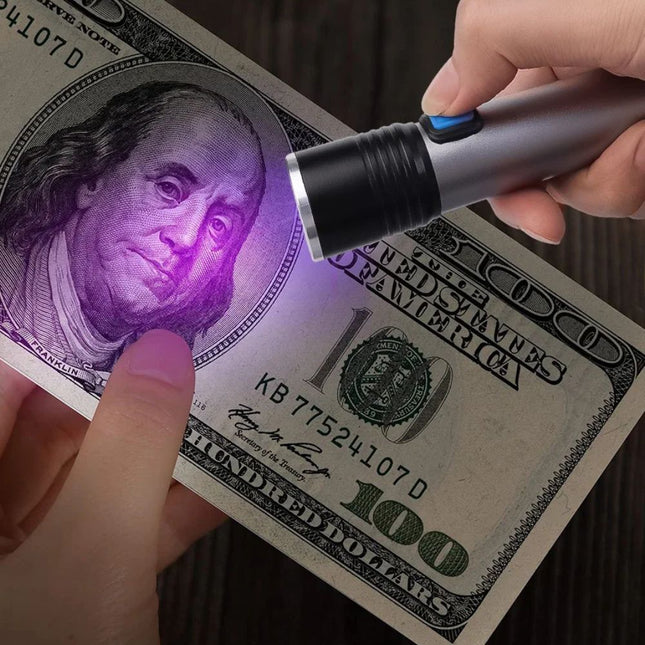 UV Flashlight, Rechargeable Zoomable Ultraviolet Light