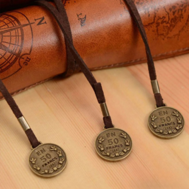 Pencil Cases for School and Office, Vintage Leather Pencil Case with Treasure Map Design