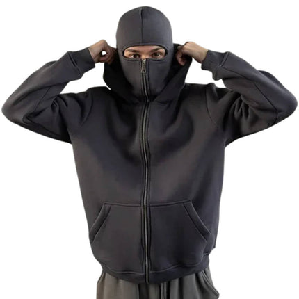 Balaclavas and Ski Masks, Full Zip Winter Balaclava Hoodie with Neck Gaiter – image 12