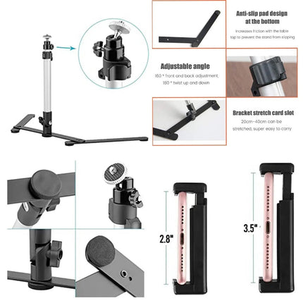 Ring Lights with Phone Tripod Stand and Holder, LED Ring Light for Phone – image 4