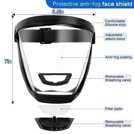 Face Shield, Anti Fog Face Shield with Removable Filter – image 6
