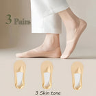 No Show Socks Thin, Breathable Cotton Socks for Summer, Non Slip Socks with Silicone Grip for Sweat Absorption