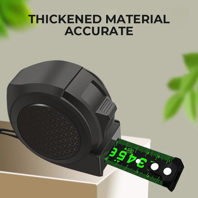 Tape Measure 16.4 ft and 32.8 ft, Self Locking Steel Tape Measure with Large Numbers, Measuring Tape with Nylon Rope
