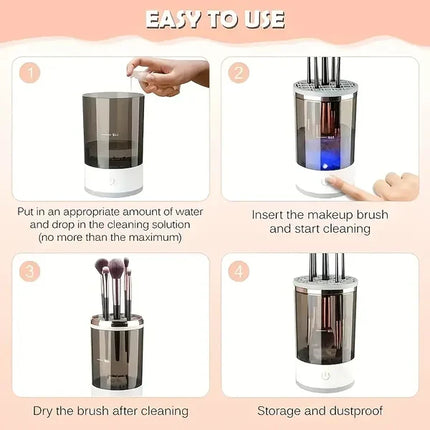 Makeup Brush Cleaner Machine with Dryer, Electric Makeup Brush Cleaner USB Powered