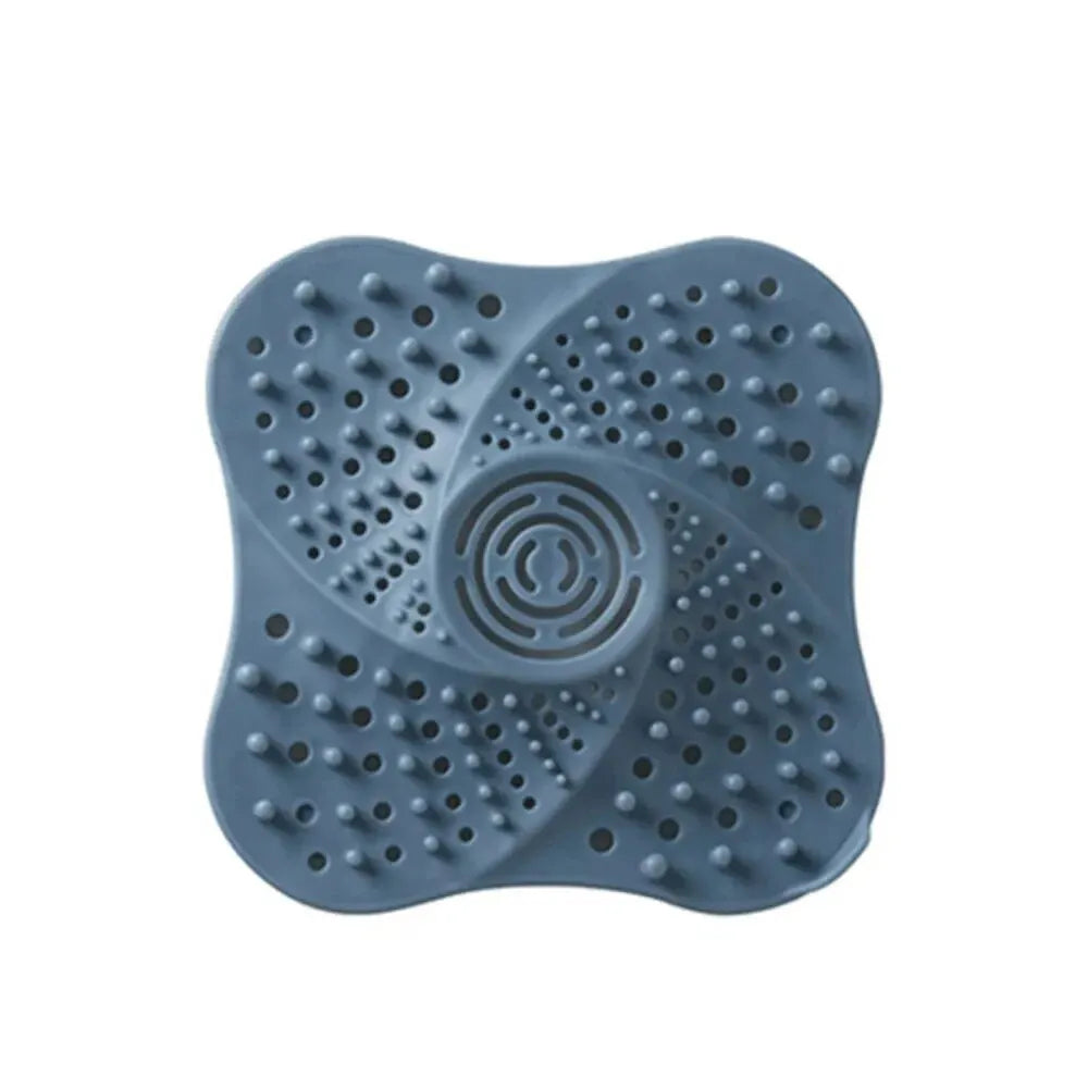 Tuzwa Shower Drain Hair Catcher – Spiral Anti-Clog Drain Cover with Suction Base, Easy-Clean TPR Strainer, 13cm