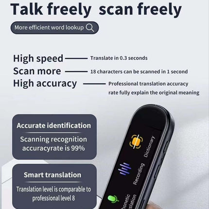 Translator Pen Scanner, 116 Language Translator Device with Offline Voice Translator and Touchscreen, Scanning and Recording Pen