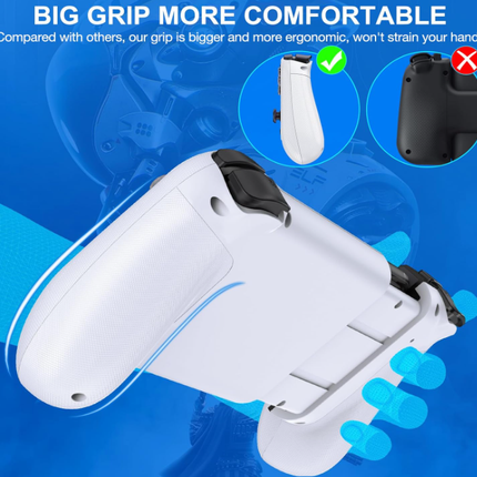 Wireless mobile gaming controller for iPhone and Android, Bluetooth phone gamepad with Hall Effect joysticks