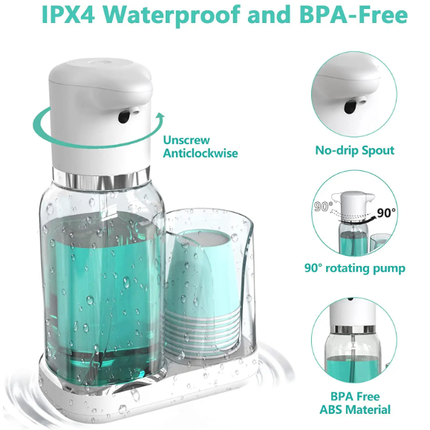Rechargeable Mouthwash Pump Dispenser, 25 oz Tank – image 4