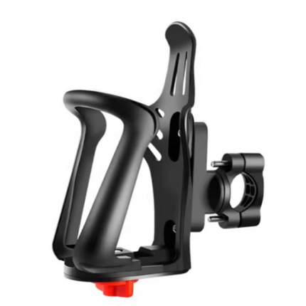 Bike Water Bottle Holder Adjustable Clamp, Water Bottle Holder for Bike Horizontal or Vertical Bars, Bicycle Bottle Cage
