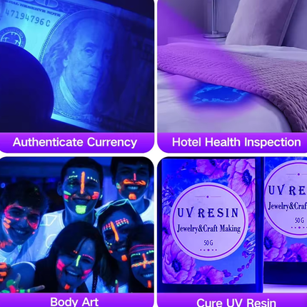 UV Flashlight Black Light, 51 LED 395nm Ultraviolet Blacklight Torch for Pet Urine Detection, Bed Bugs, Scorpions and Resin Curing