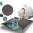 Cat Litter Mat, Honeycomb Litter Mat with Double Layer, Waterproof Litter Trapping Mat for Cats