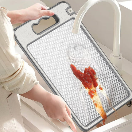 Cutting Boards Stainless Steel Double Sided, Non Slip Silicone Edge