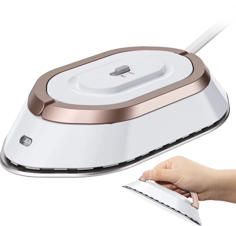 Tuzwa Mini Travel Iron – Compact Portable Clothes Iron with Foldable Handle, Fast Heating & Dry/Wet Ironing