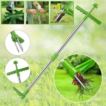 Weed Puller Tool, Long Handle Weeding Tool with 3 Steel Claws – image 11