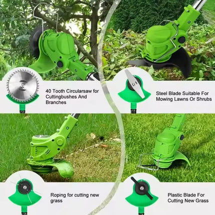 Battery Powered Grass Cutter Machine 24V, Lawn Edging Tool for Weeds around Trees