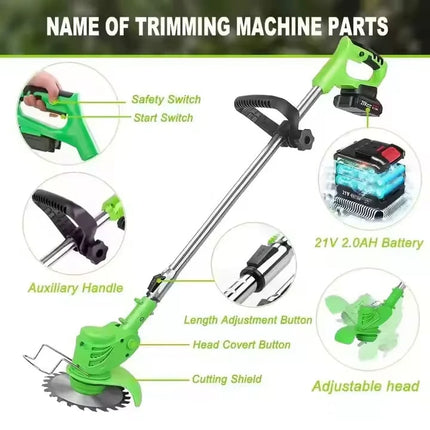 Cordless Weed Trimmer for Tall Grass, Lawn Edging Tool - image 8