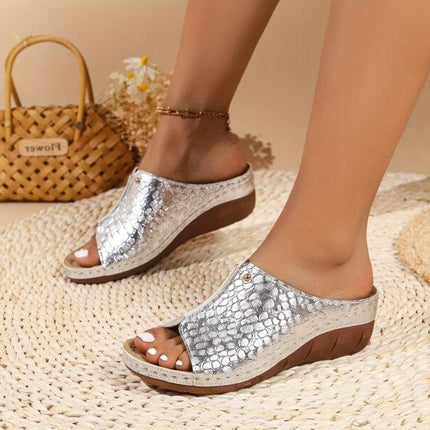 Orthopedic Sandals for Women, Wedge Sandals with Arch Support, Comfort Sandals for Plantar Fasciitis and Flat Feet